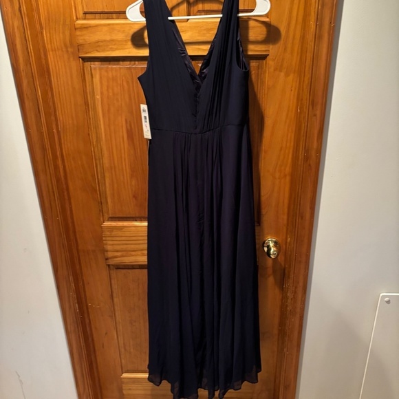 Eliza J Embellished High/Low Chiffon Dress in Navy NWT - Picture 3 of 8